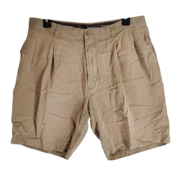 Tommy Bahama Other - Tommy Bahama Pure Silk Pleated Shorts Mens 38 Brown Casual Vacation (37x8)